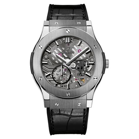 hublot ultra thin skeleton black